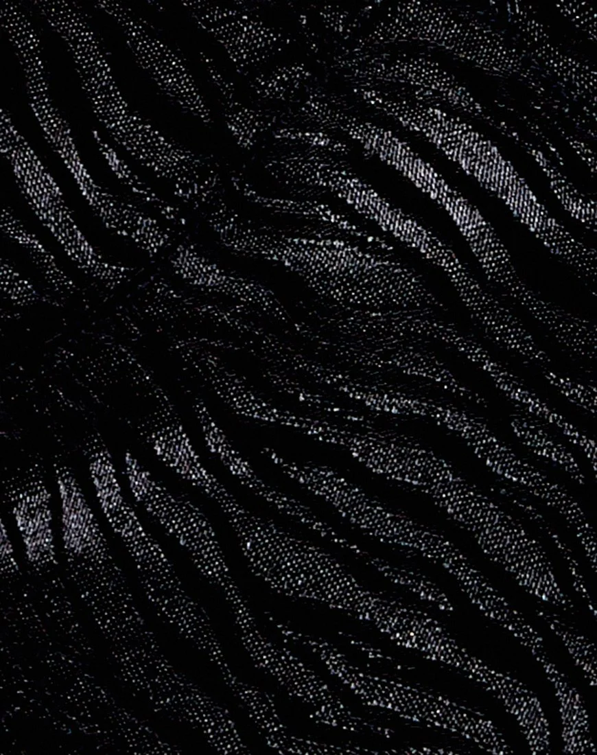 Naya Crop Top in Satin Zebra Black - Image 5