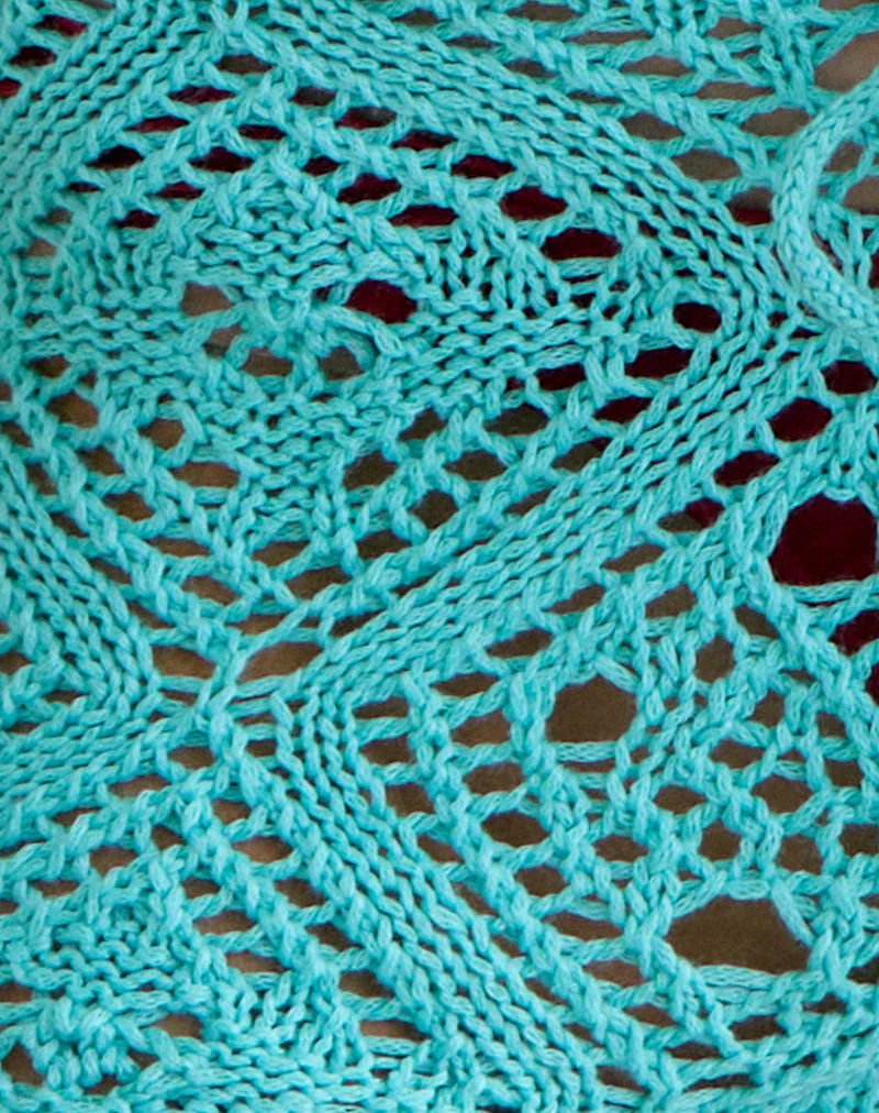 Neya Hot Pant in Crochet Knit Aqua Sky - Image 7