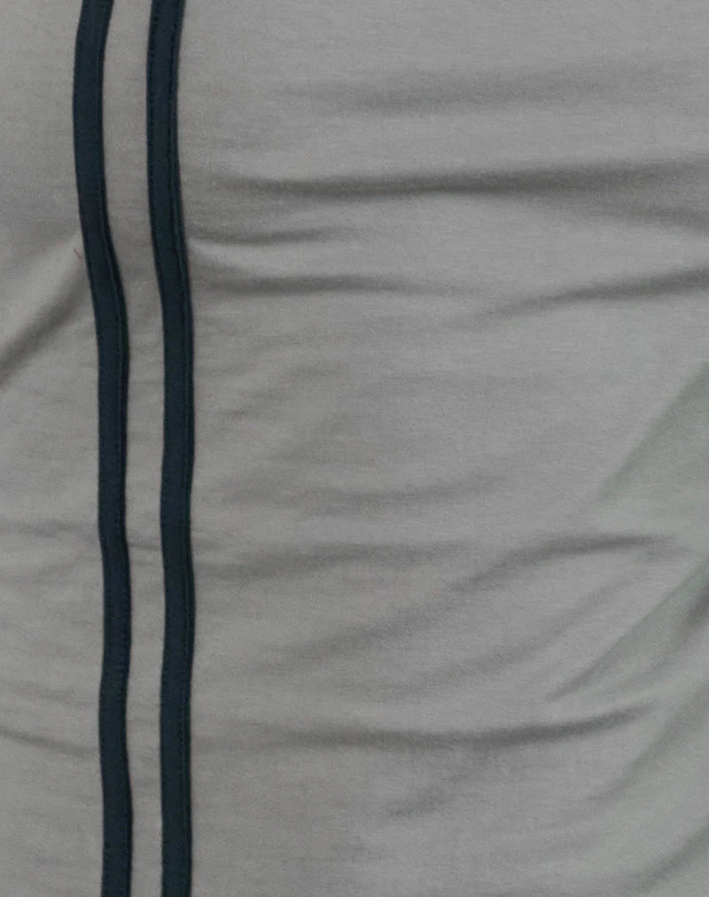 Nilaso Vest Top in Grey with Tapshoe Binding - Image 6