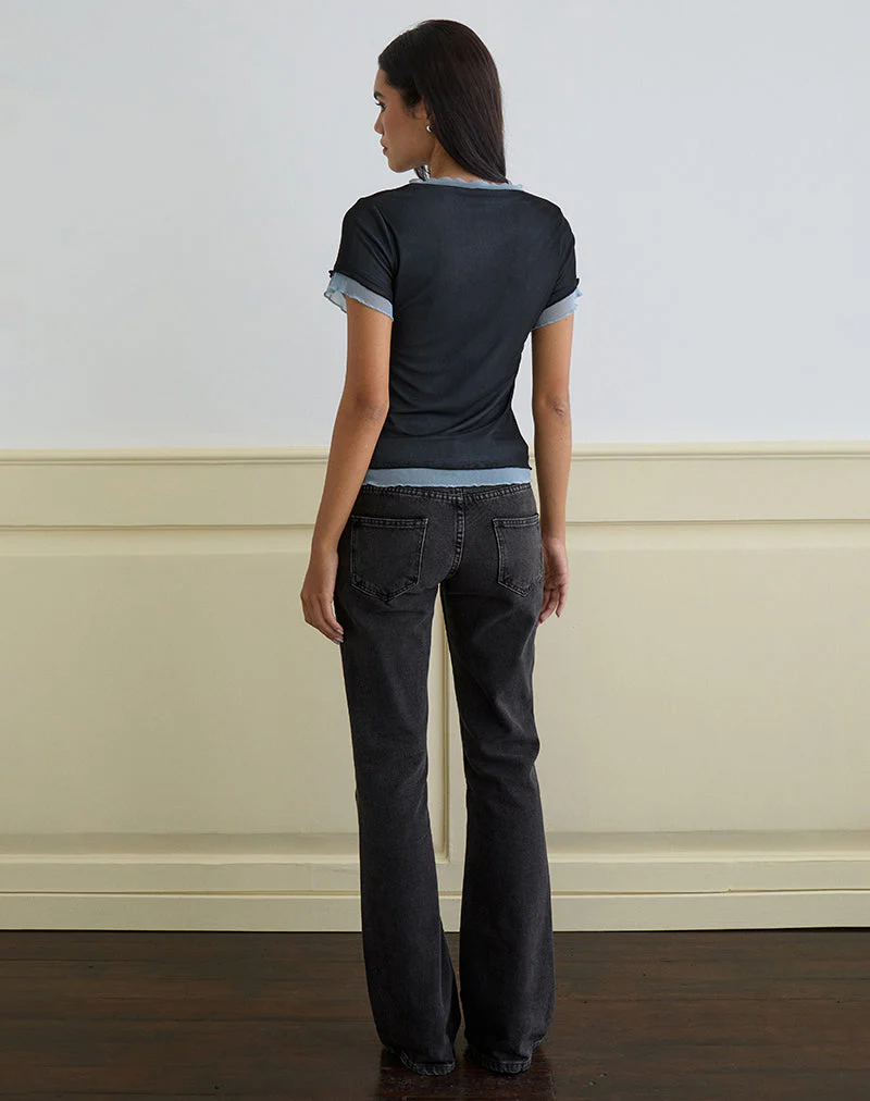 Noburia Top in Black Blue Guilty Pleasure Hot Fix - Image 5