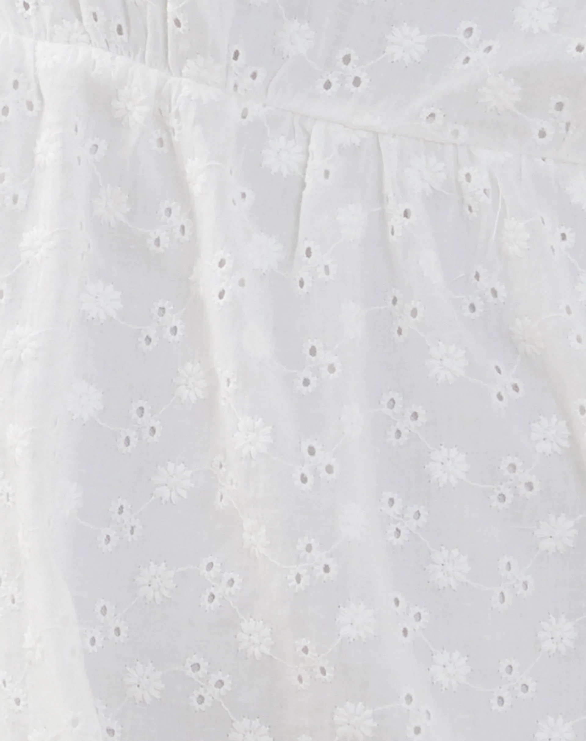 Noja Mini Dress in Broderie Anglaise White - Image 8