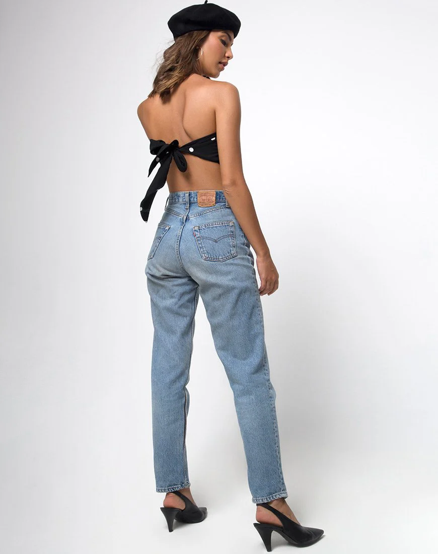 Nolia Tube Top in Black and White Polkadot - Image 4