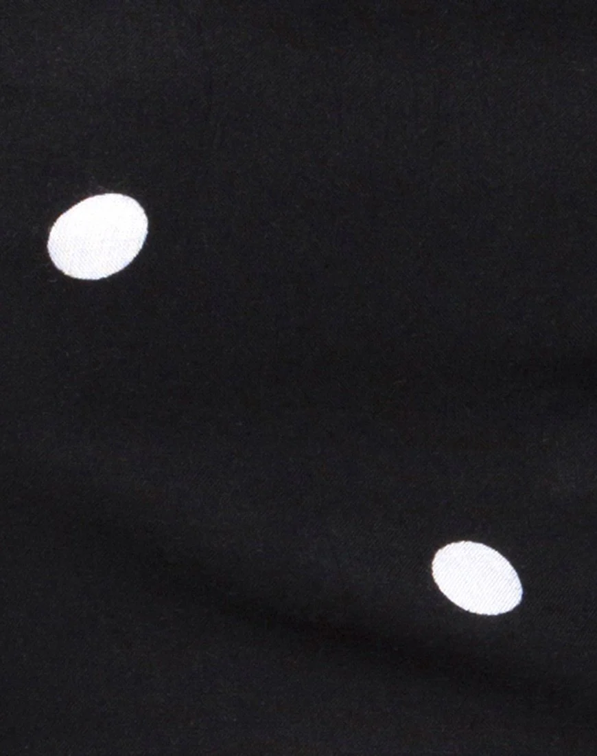 Nolia Tube Top in Black and White Polkadot - Image 5