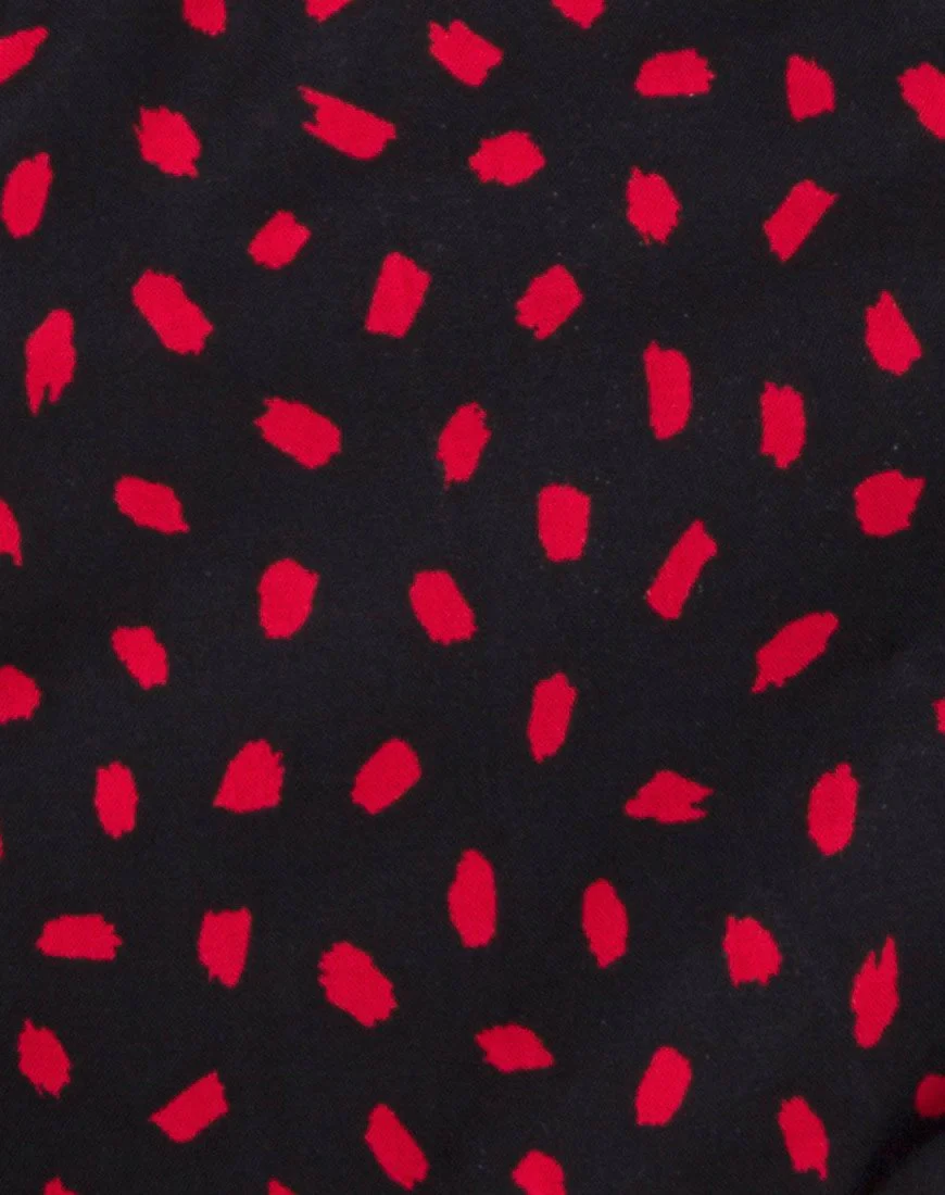 Nolia Tube Top in Mini Diana Dot Black and Red - Image 5