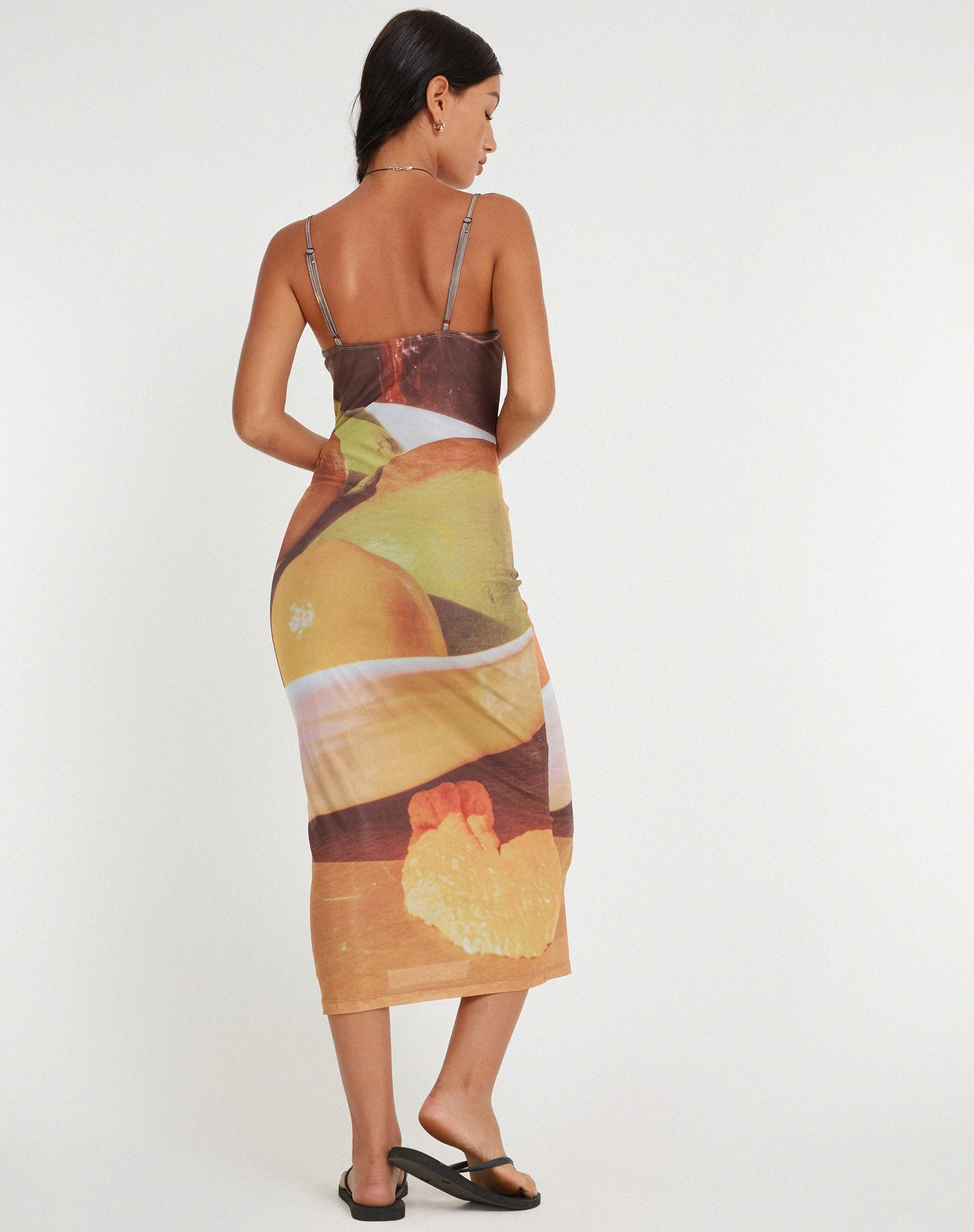 Nori Midi Dress in Fruit Photoprint - Image 2