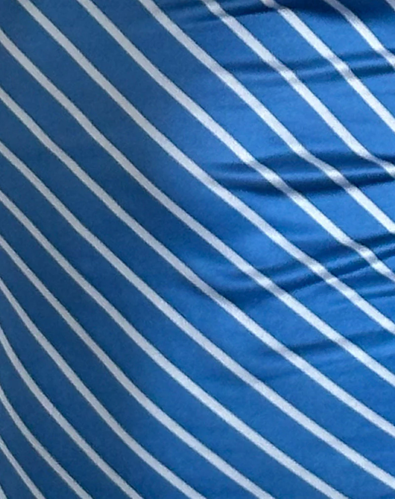 Nova Slinky Top in Blue Diagonal Stripe - Image 4