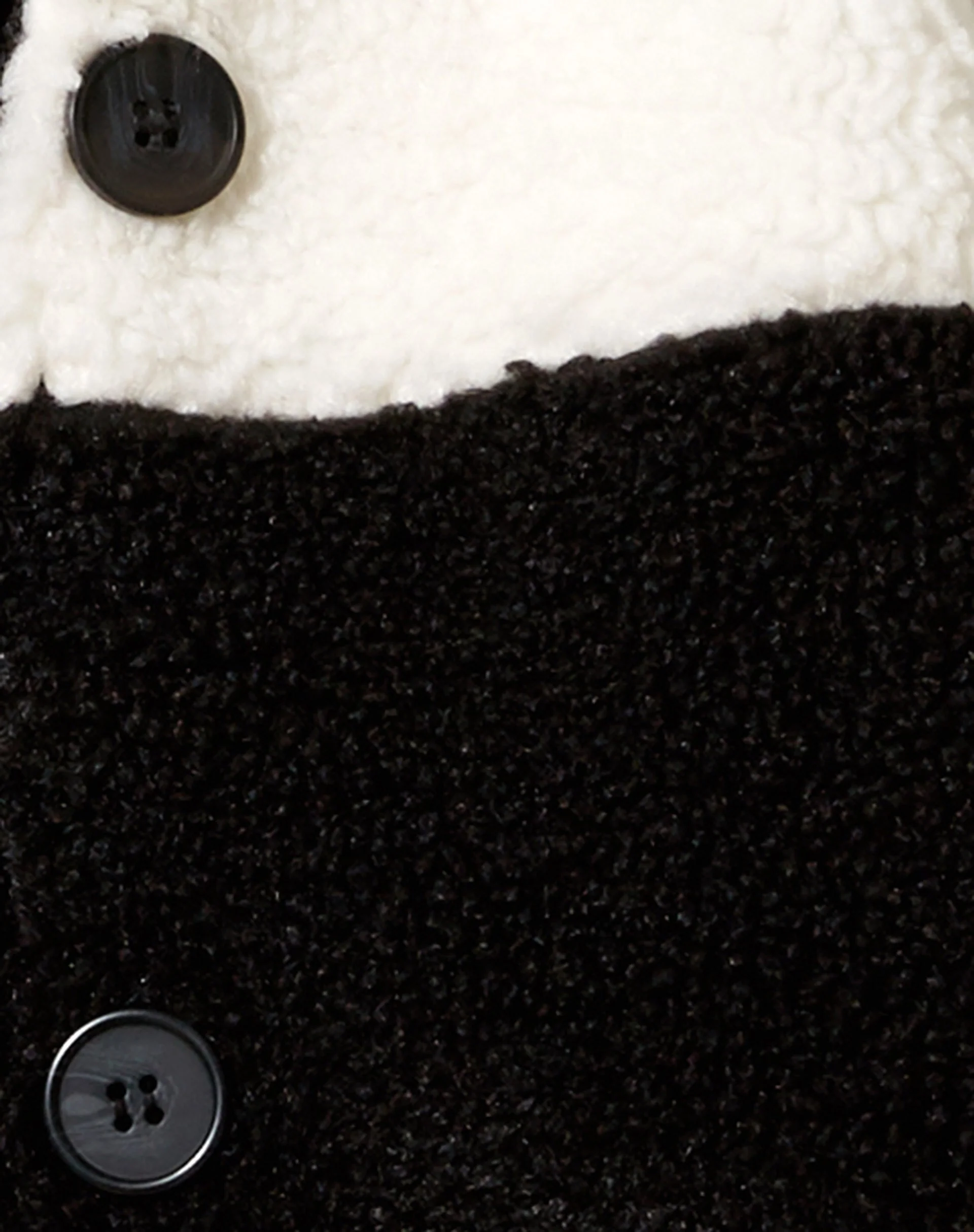 Nuna Jacket in Borg Panelled Black and White - Image 7