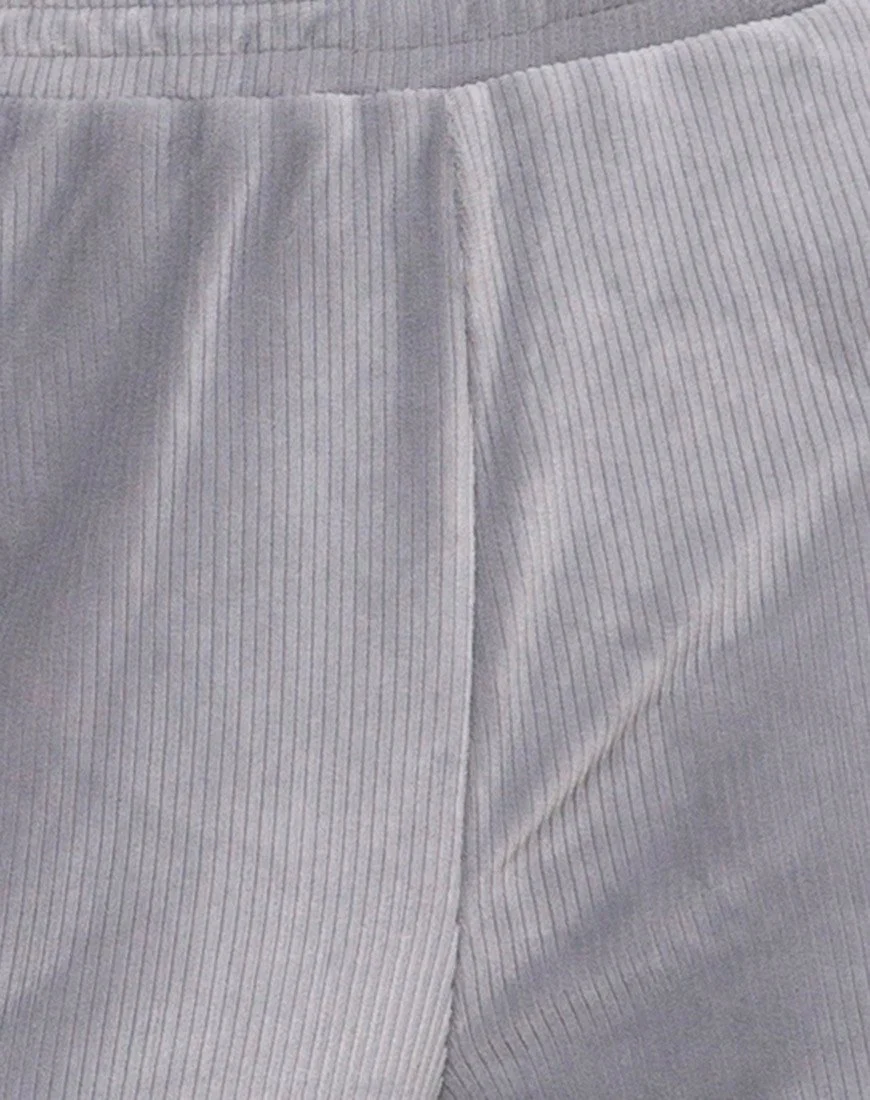Obeli Trouser in Velvet Rib Grey - Image 5