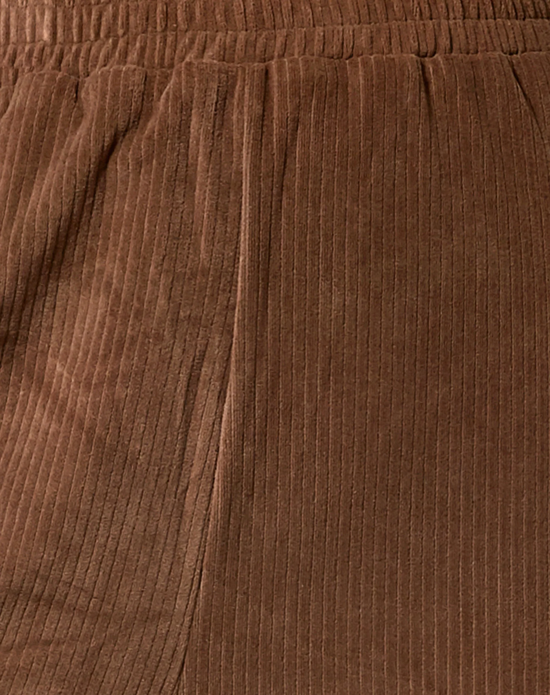 Obeli Trouser in Velvet Rib Tan Brown - Image 5