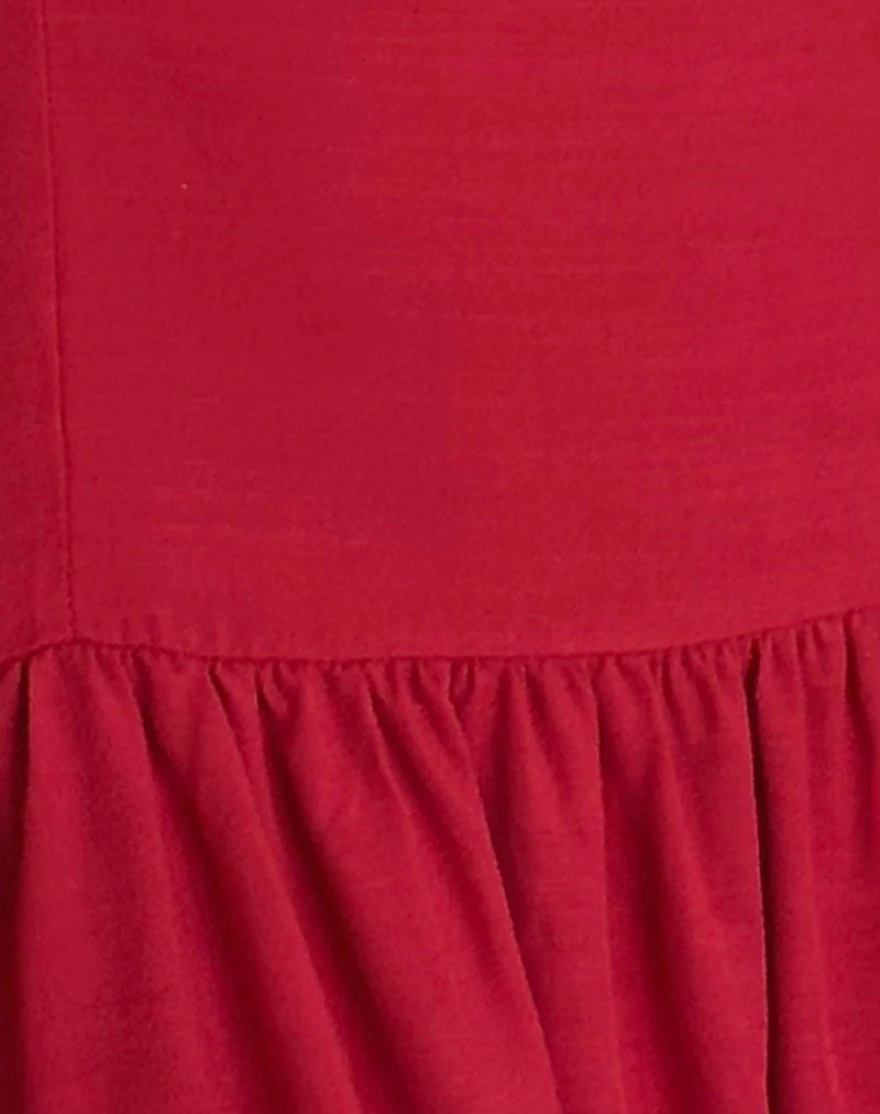 Ohayo Mini Dress in Adrenaline Red - Image 6