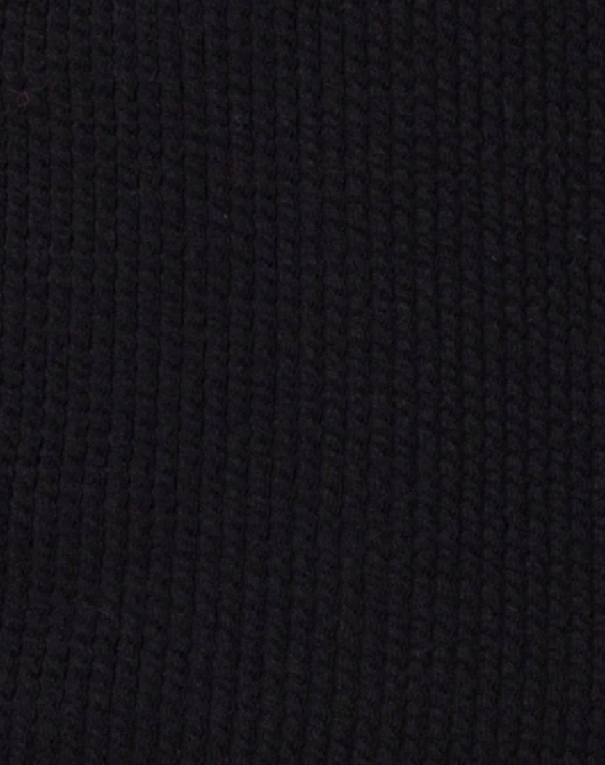 Ona Swimsuit in Crinkle Rib Black - Image 5