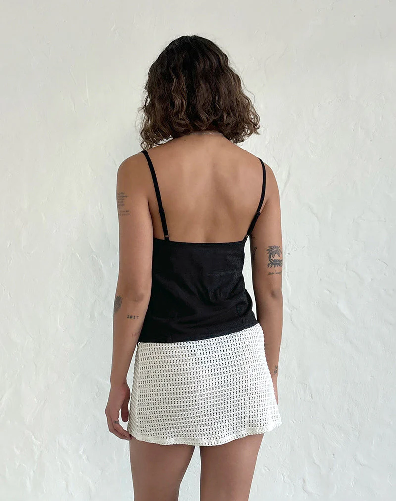 Oruto Skirt in Knit Ivory - Image 5