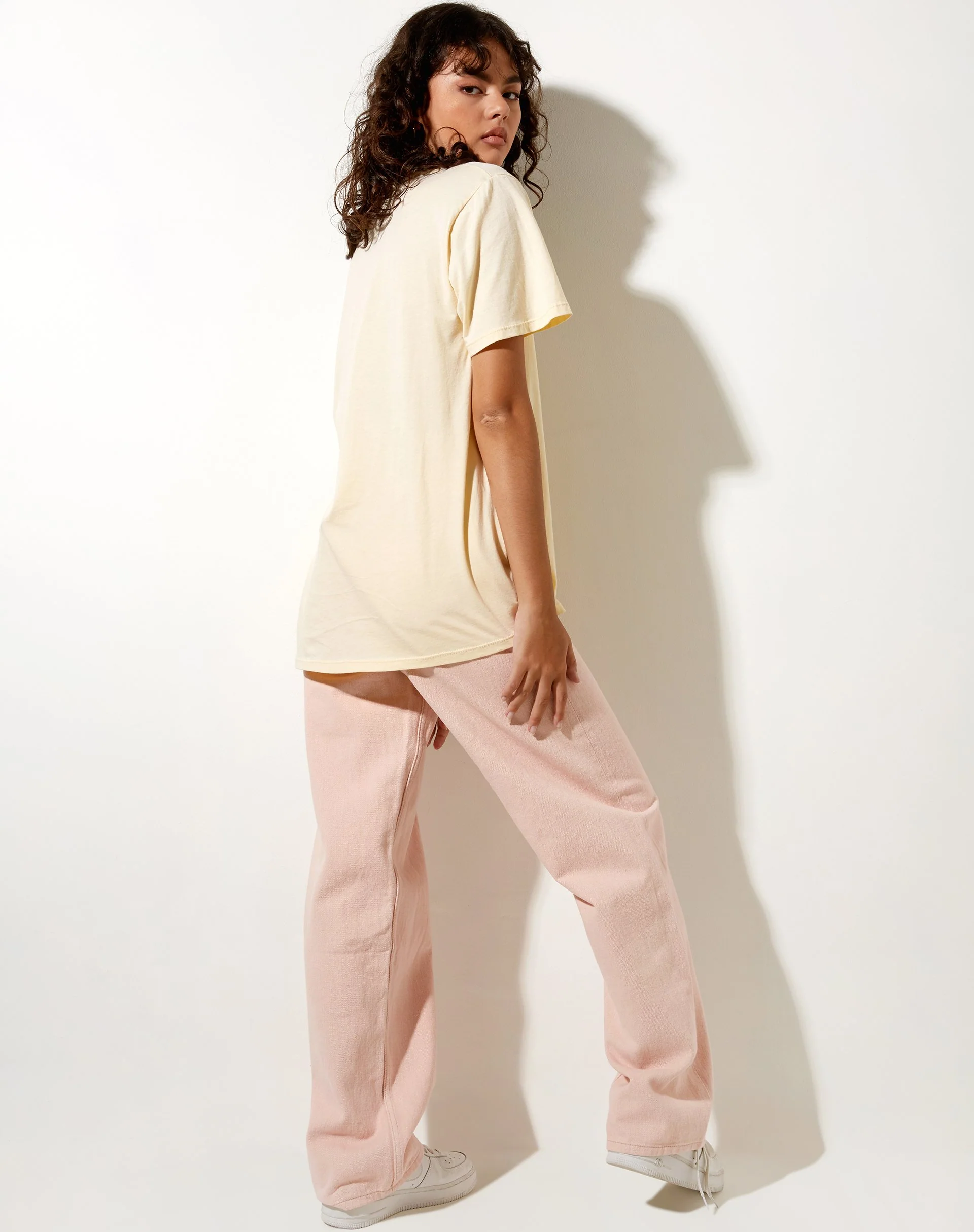 Oversize Basic Tee in Buttercream Pearl Sands - Image 4