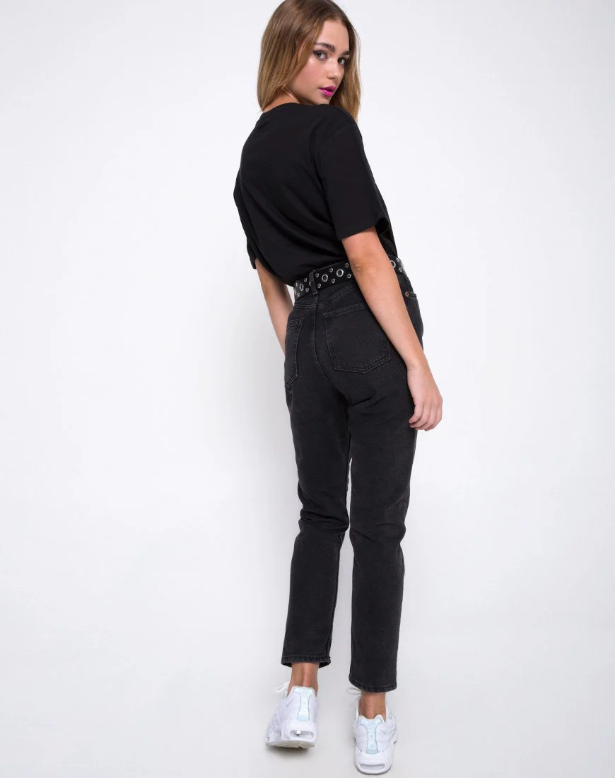 Oversize Basic Tee in Not a Designer Black - Image 4