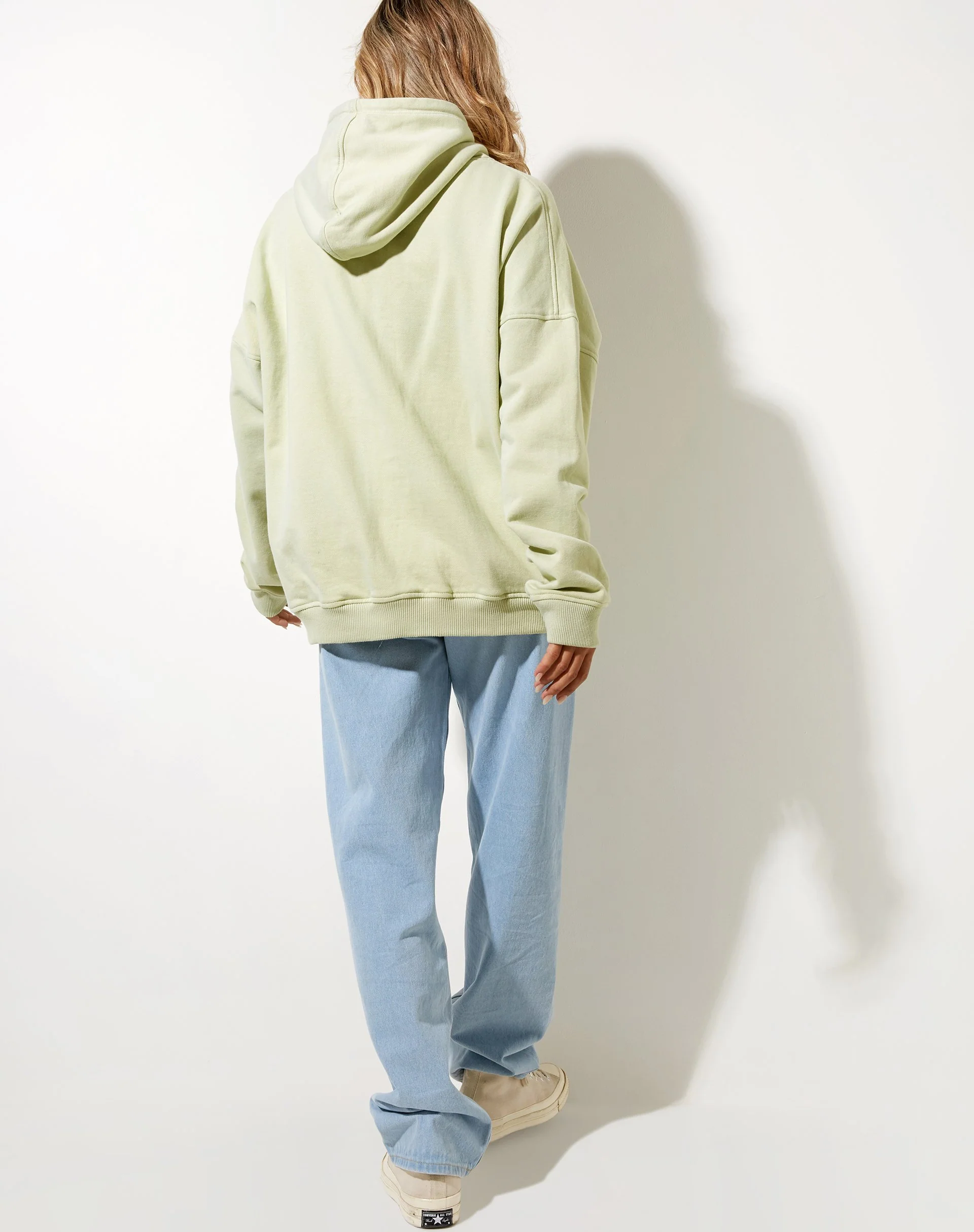 Oversize Hoodie in Green Graffiti Magic Embro - Image 2