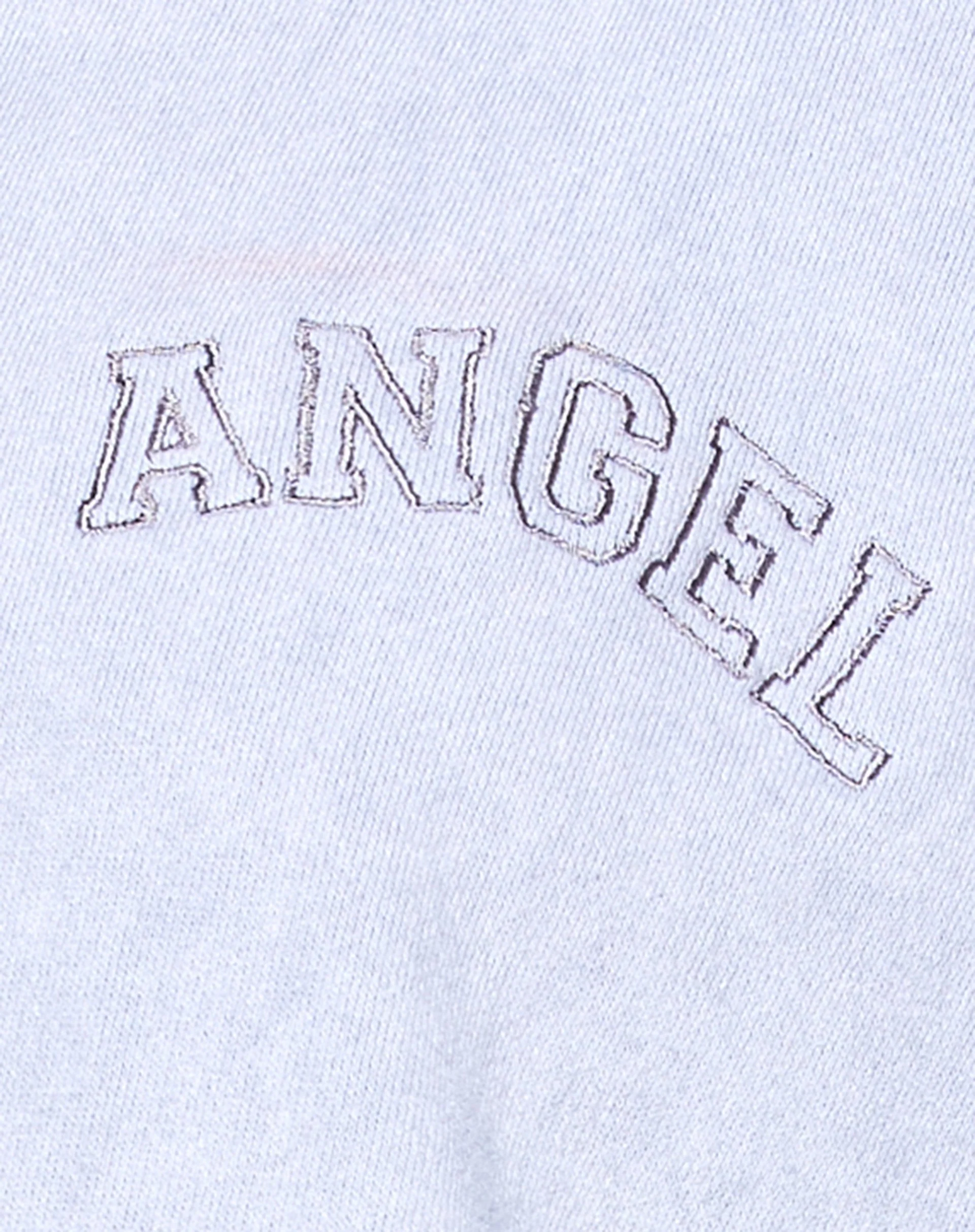 Oversize Hoodie in Silver Wash Angel Embro - Image 6