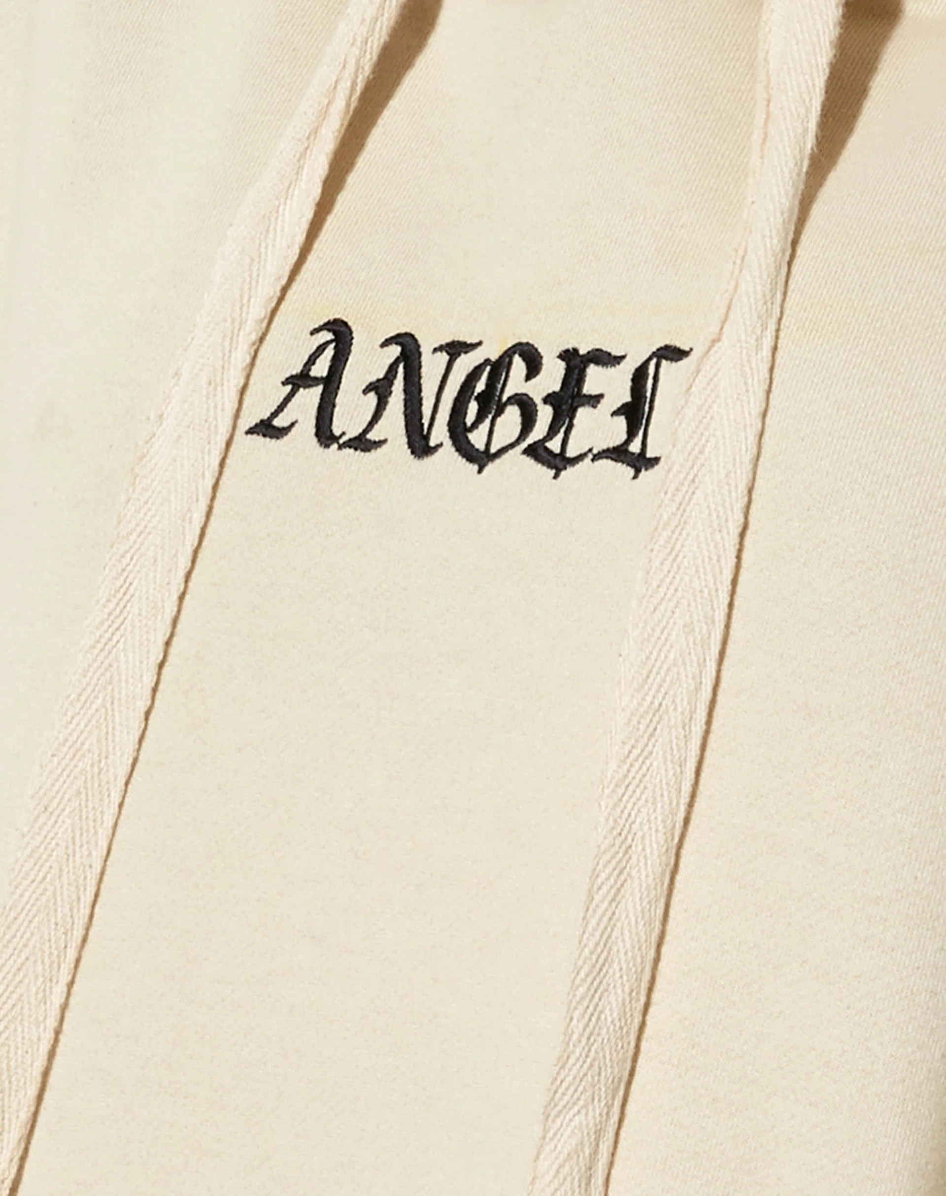 Oversize Hoody in Stone with Angel Embro - Image 6