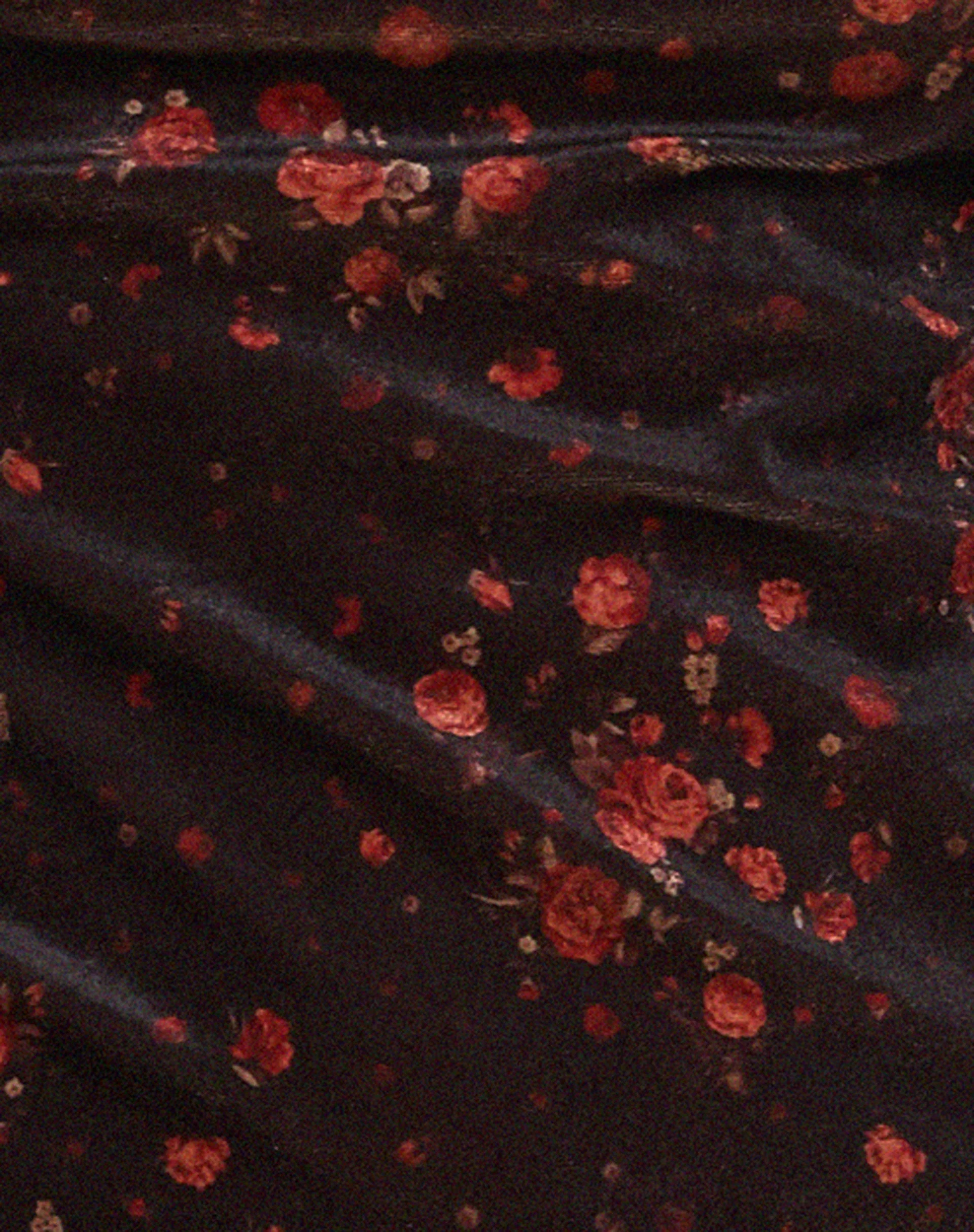 Paiva Mini Dress in Rose Cluster Velvet - Image 2