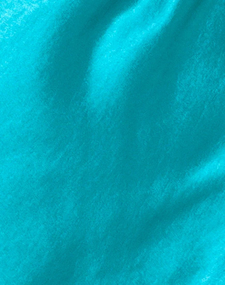 Paiva Slip Dress in Satin Bright Azure - Image 6