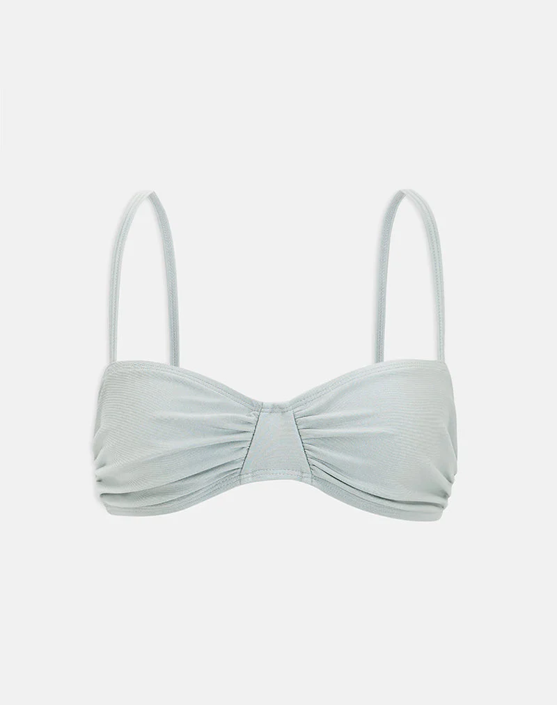 Pali Bikini Top in Shine Silver - Image 4