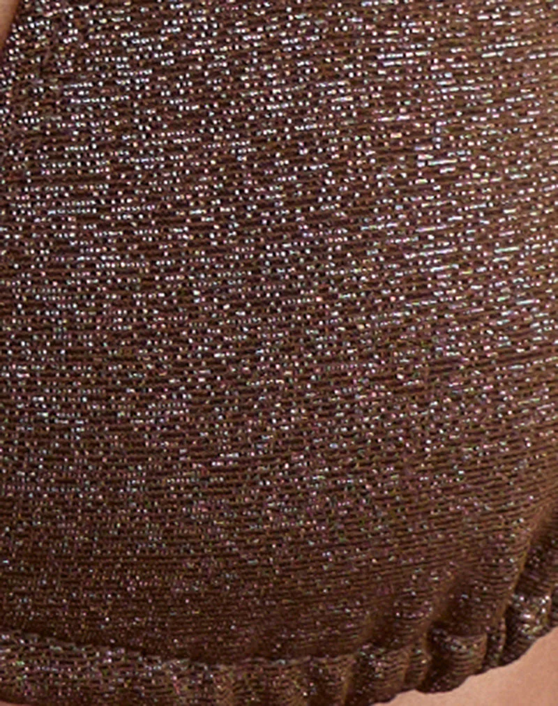 Pami Bikini Top in Shimmer Brown with Spiral and Beads - Image 8