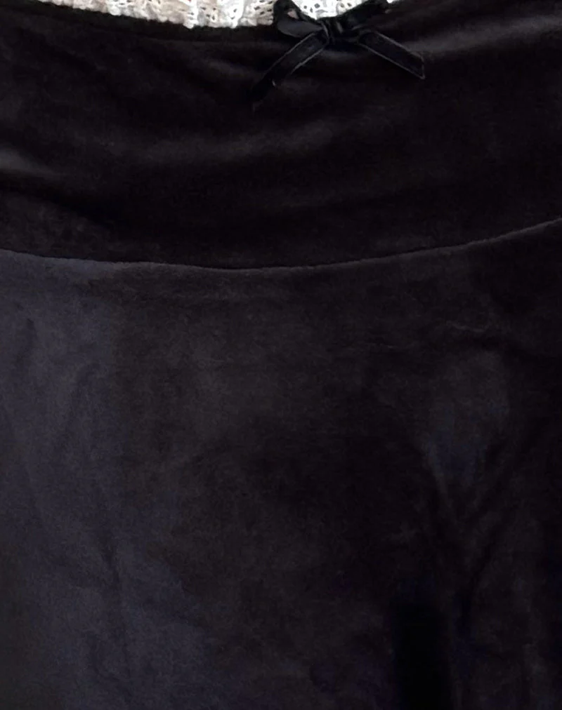 Pansy Vest Top in Flat Velvet Black - Image 6