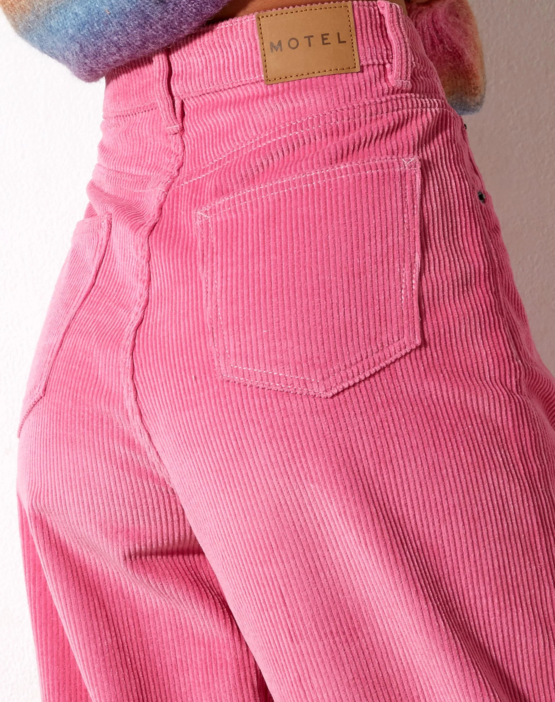 Parallel Trouser in Cord Bubblegum Pink - Image 5