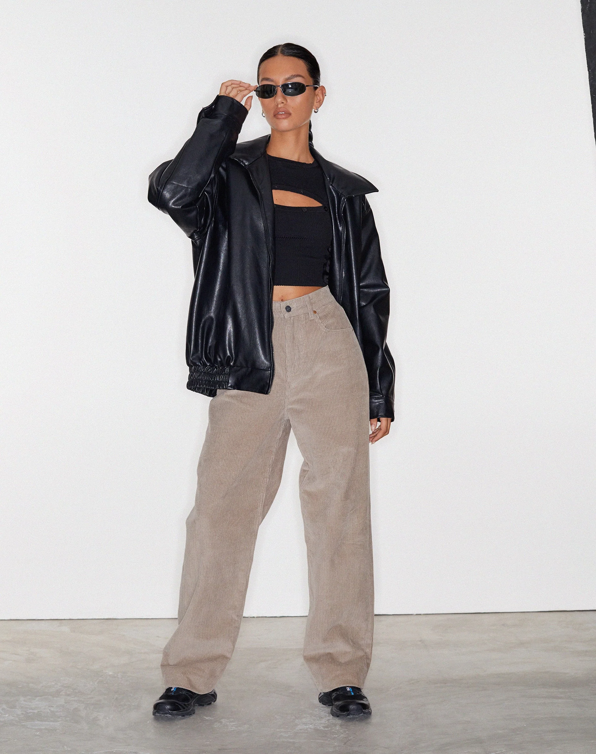 Parallel Jeans in Cord Smoke Grey - Image 2