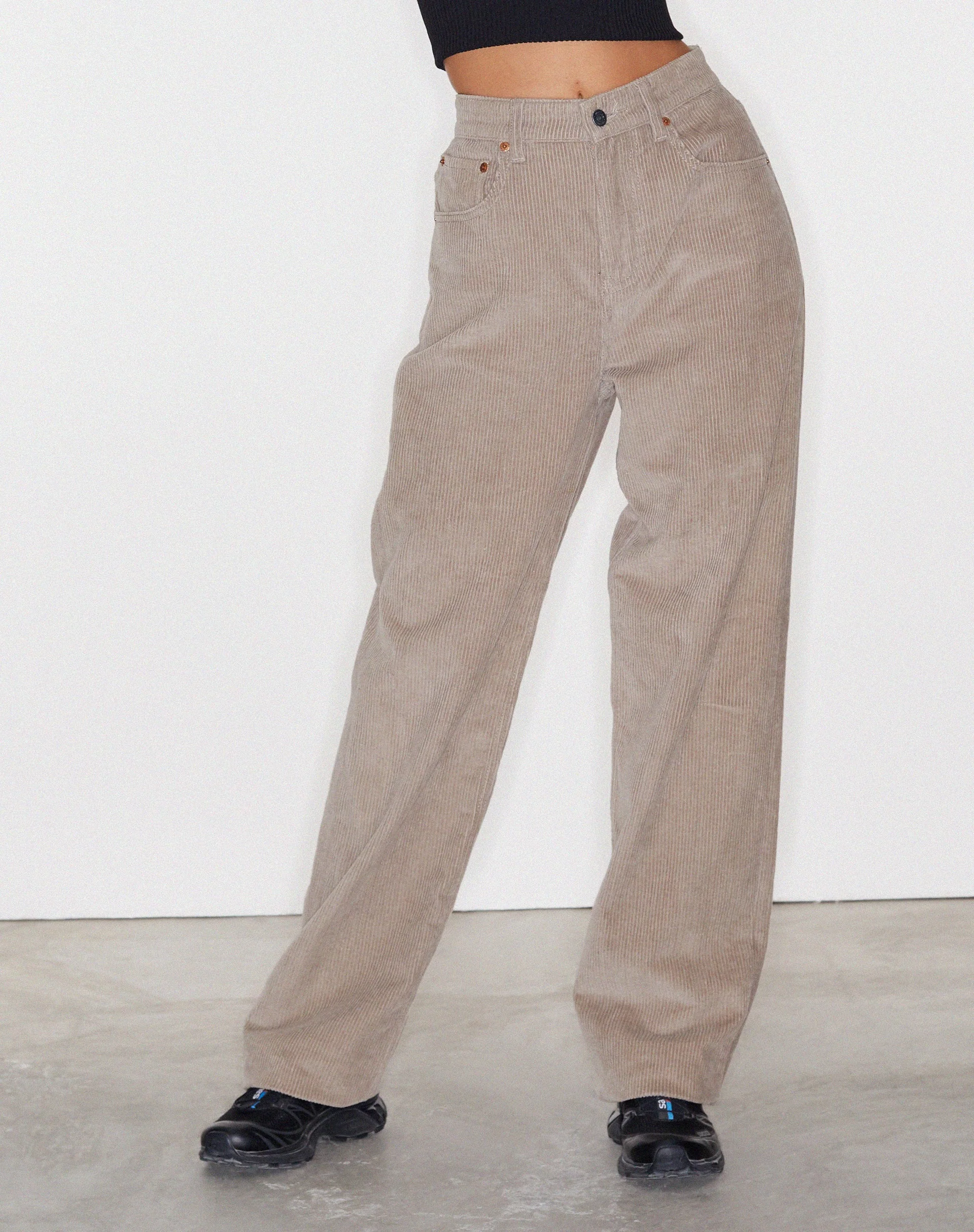 Parallel Jeans in Cord Smoke Grey - Image 3