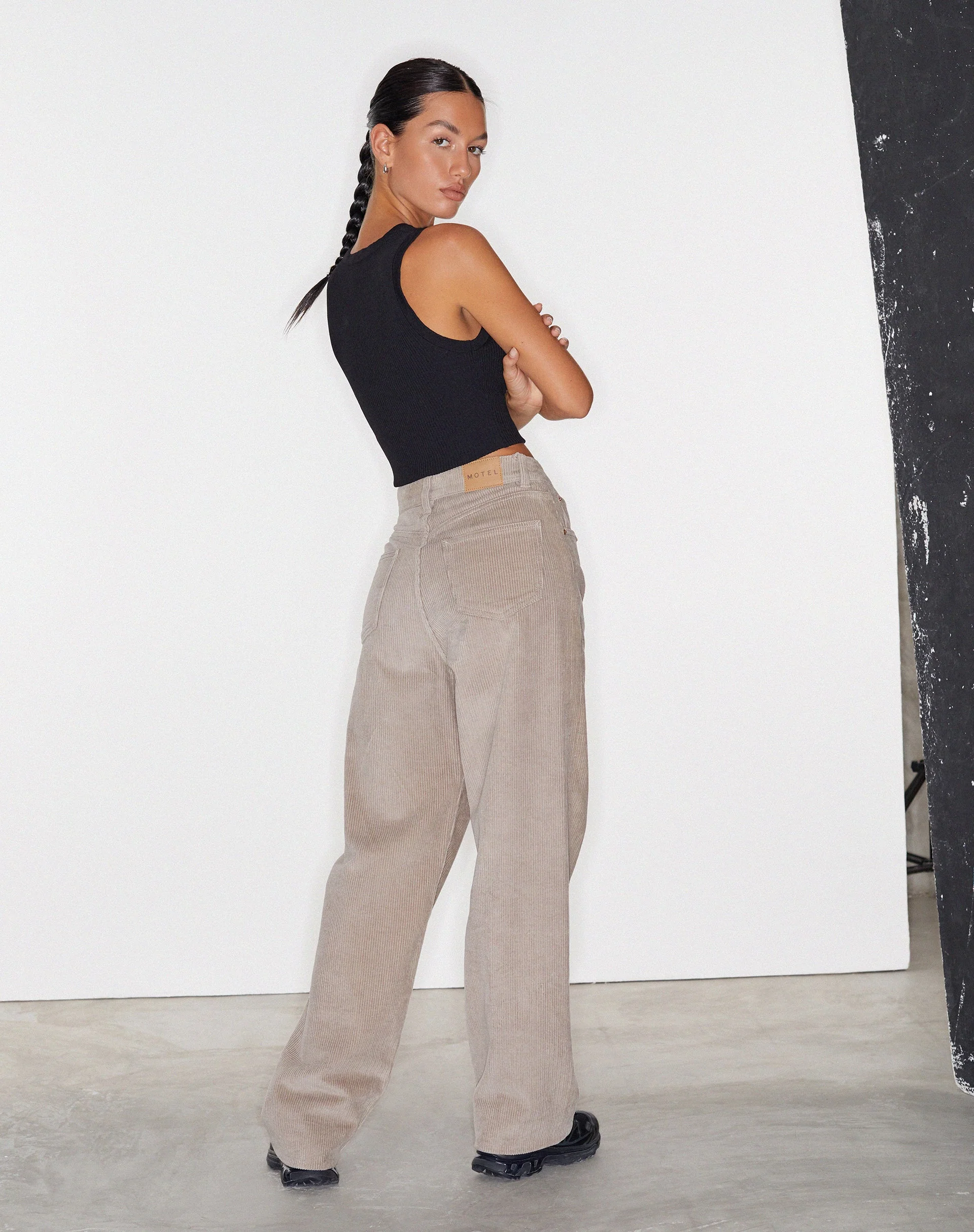 Parallel Jeans in Cord Smoke Grey - Image 4