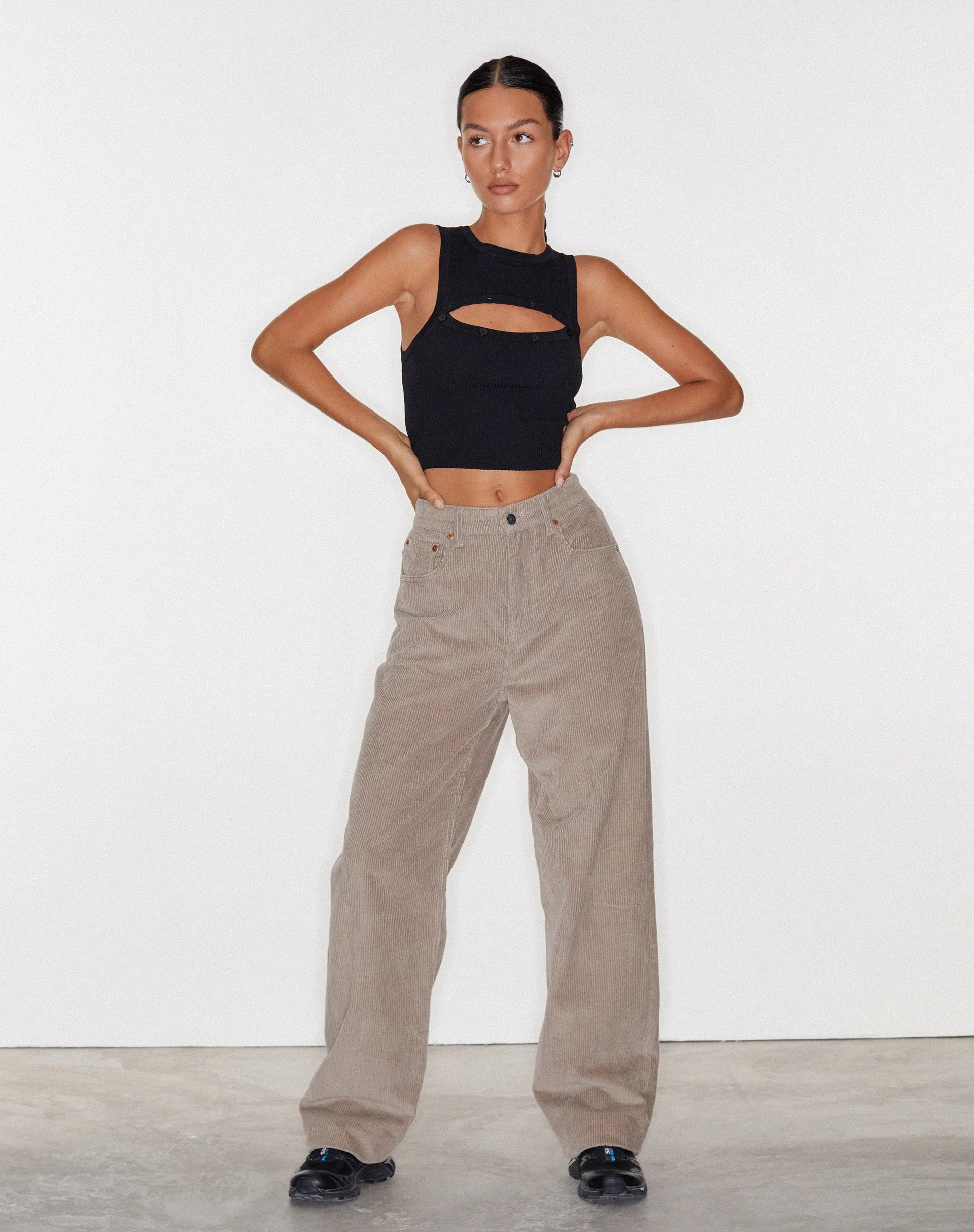 Parallel Jeans in Cord Smoke Grey - Image 5