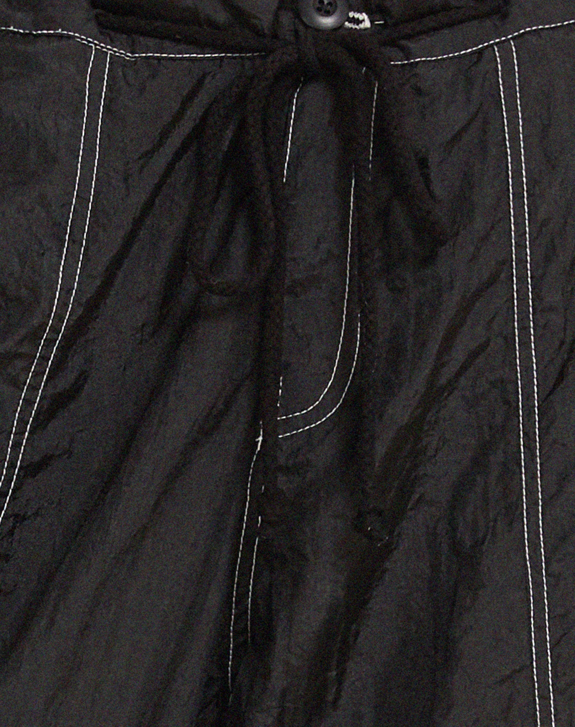 Phil Low Waist Trouser in Black with White Top Stitch - Image 6