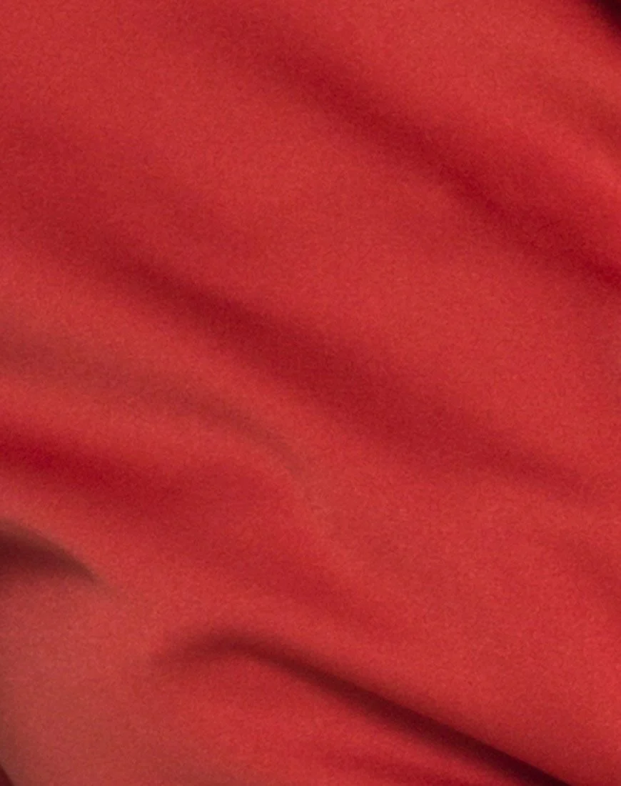 Pilar Blouse in Satin Rust - Image 5