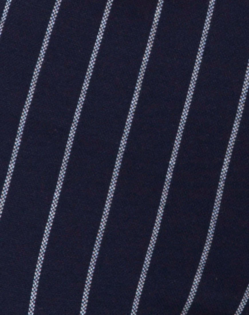 Pin Pants in Navy Pinstriped - Image 5