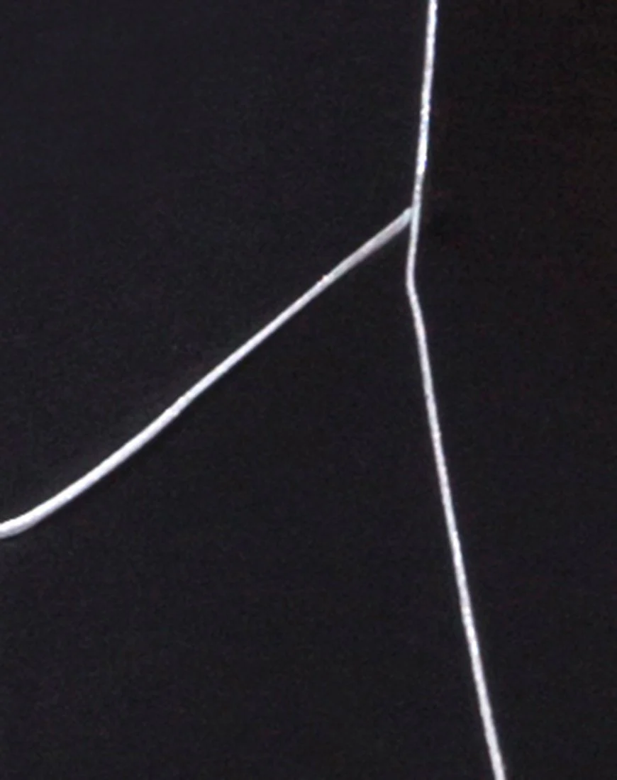 Pion Plunge Catsuit in Black with Piping Line - Image 5