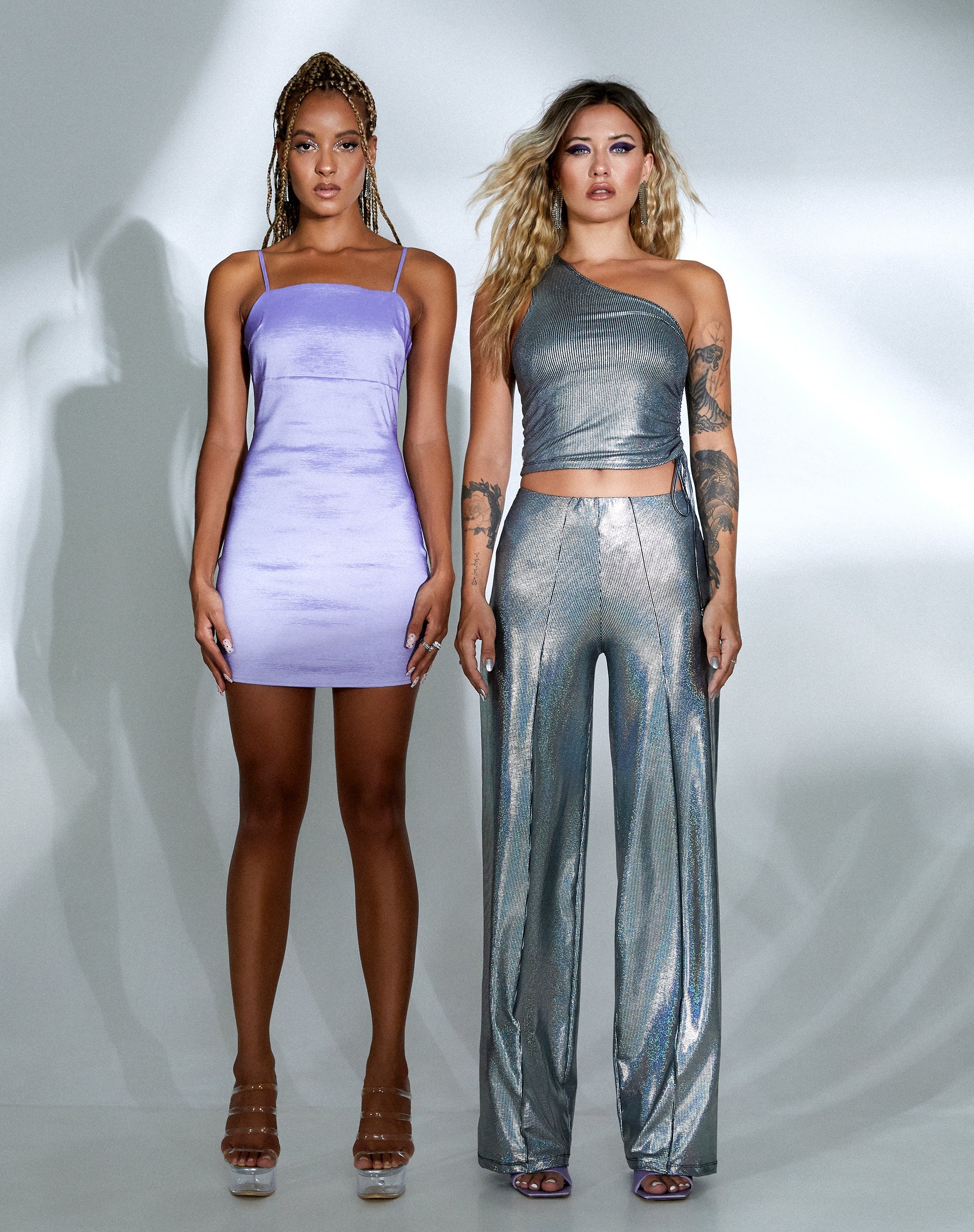 Pista Trouser in Holographic Silver - Image 2