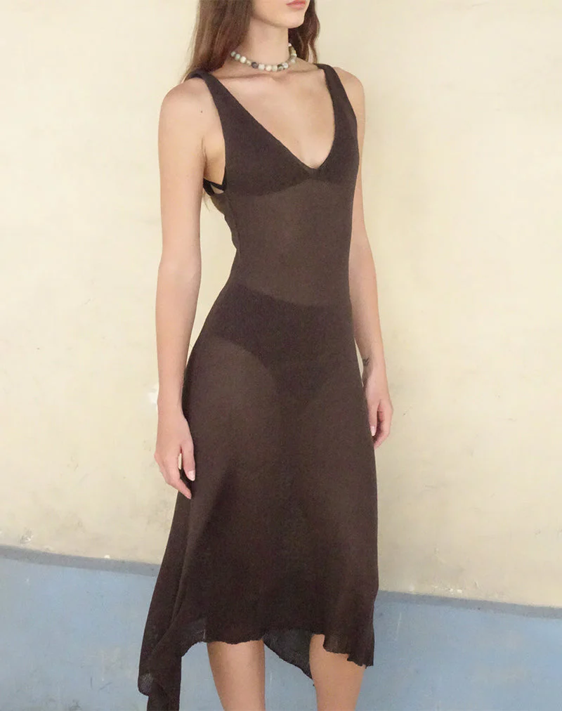 Rabindra Maxi Dress in Brown - Image 2