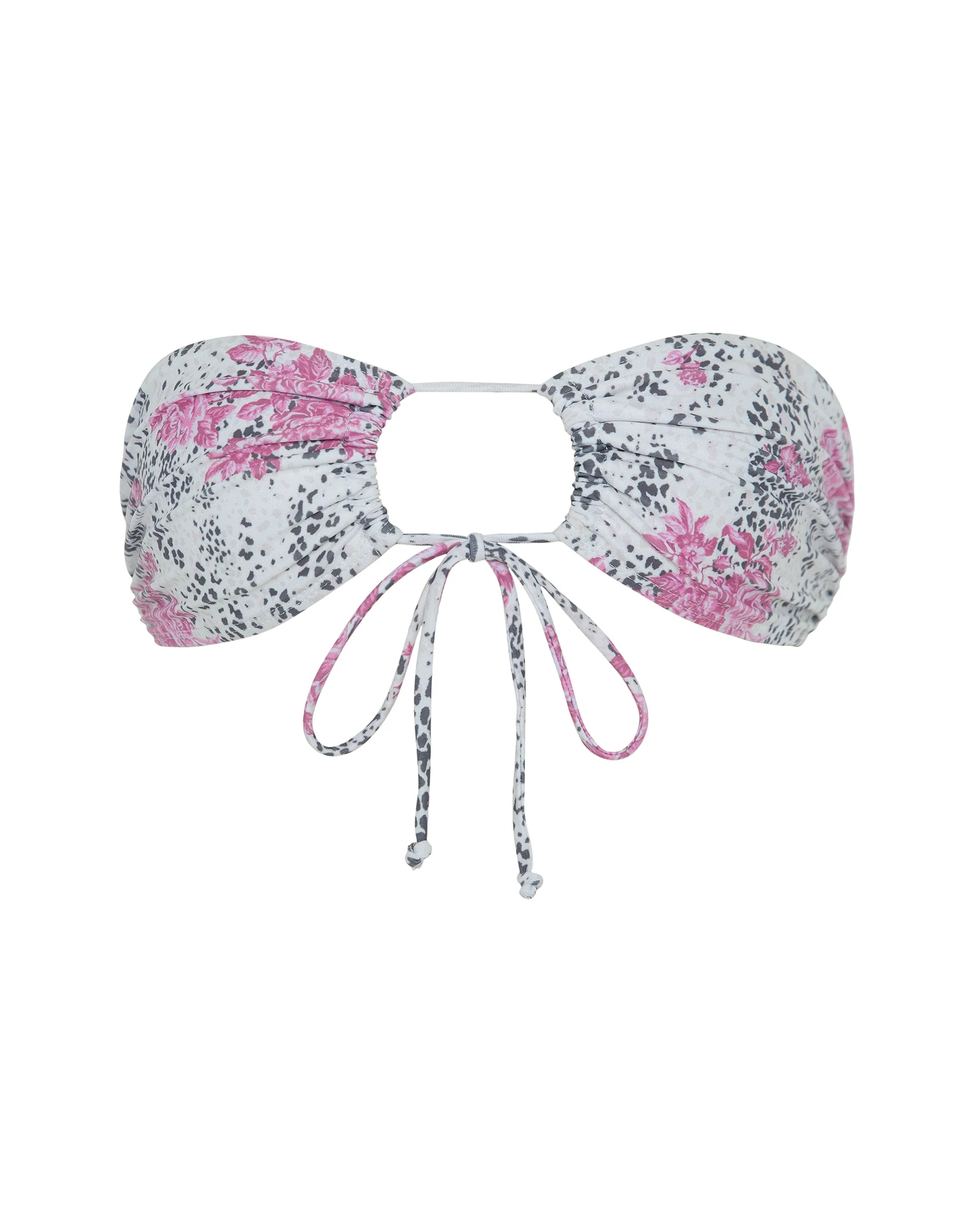 Racola Bikini Top in White Jungle Flower Print - Image 6