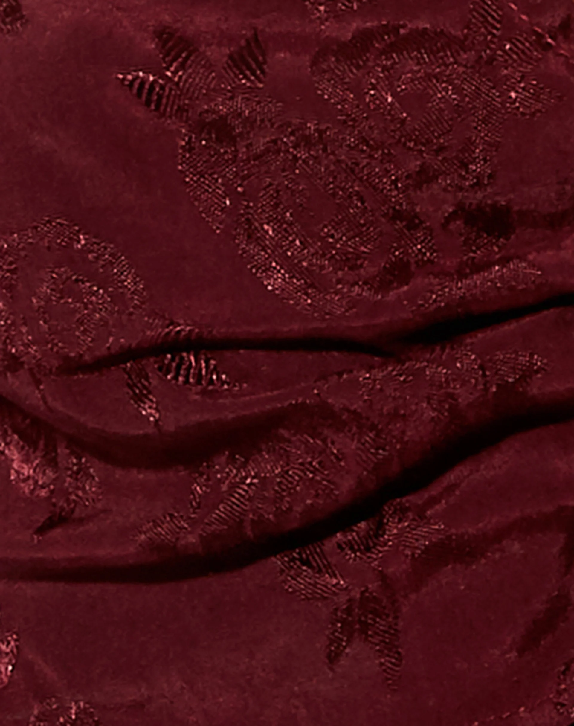 Raeto Crop Top in Satin Rose Burgundy - Image 6