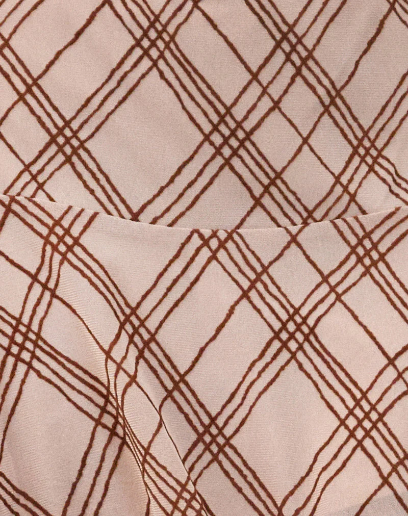 Ragna Mini Skirt in Sketchy Stripe Nude - Image 6