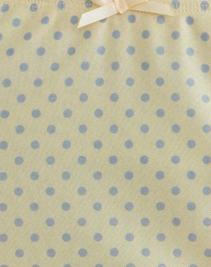 Rajuli Midi Skirt in Yellow with Compact Grey Polka - Image 6