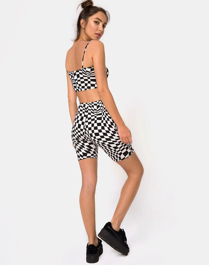 Ramo Bandeau in Square Flag Black and White - Image 4