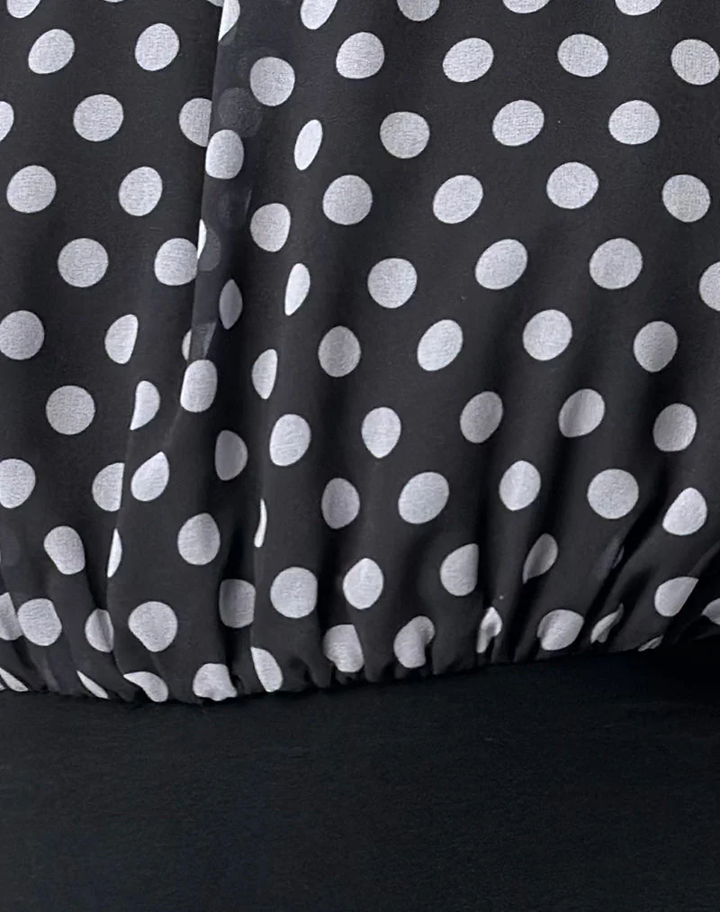 Rania Backless Top in Basic Polka Black - Image 6