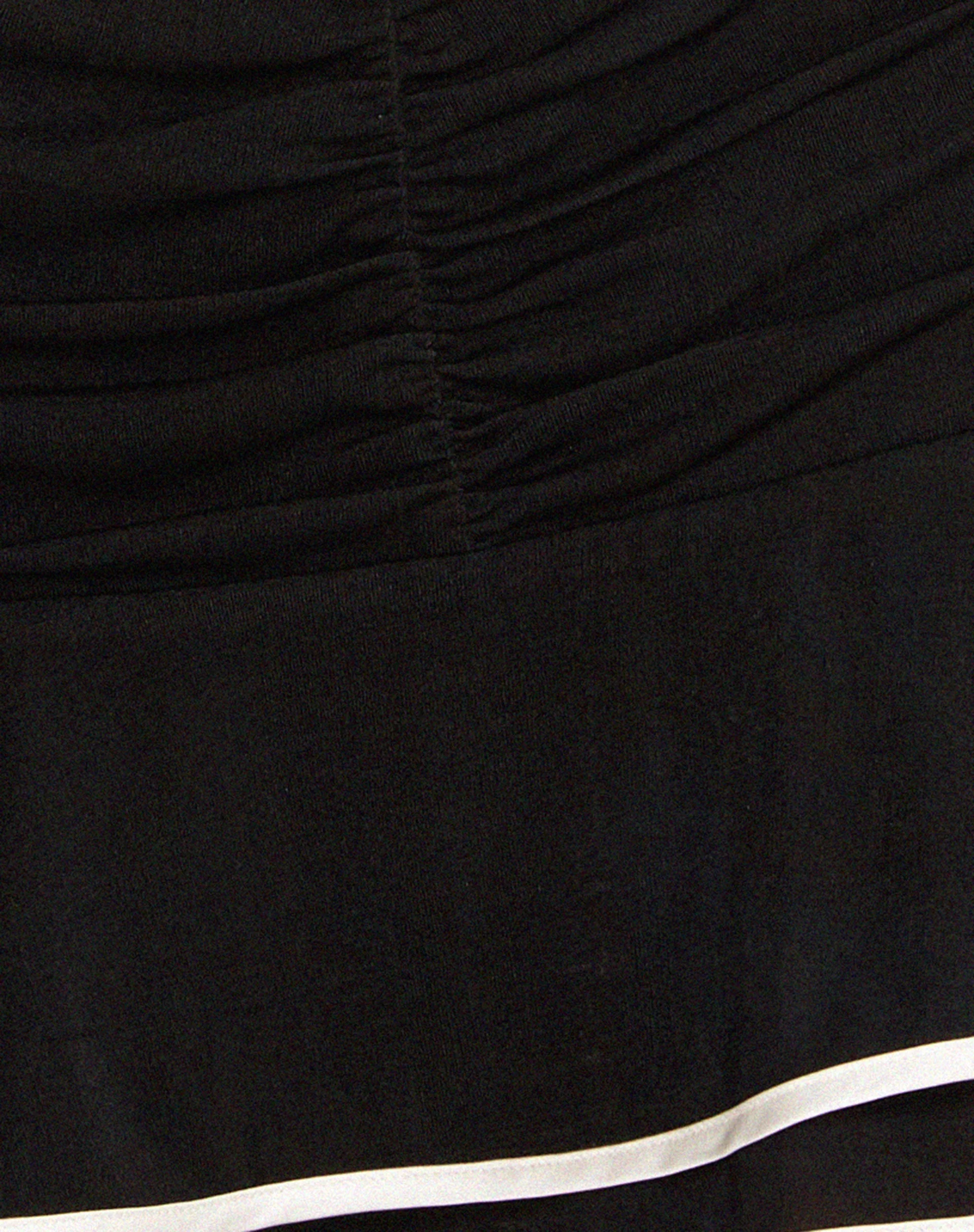 Ranta Mini Skirt in Black with Ivory Binding - Image 7