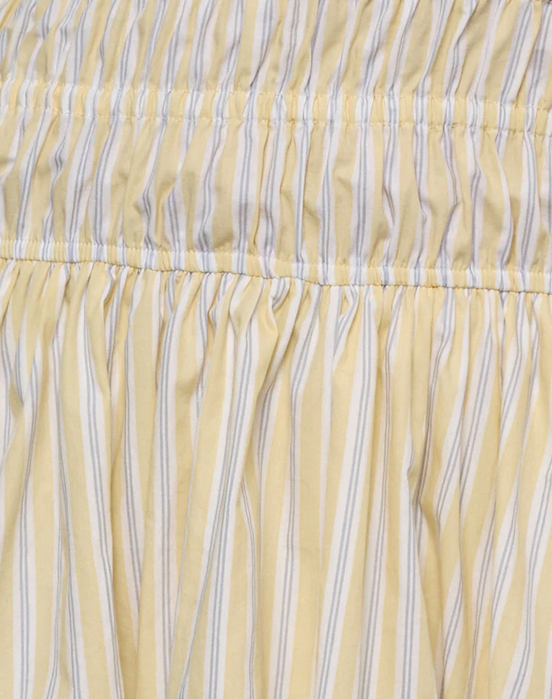 Rasmil Mini Dress in Candy Stripe Yellow - Image 6
