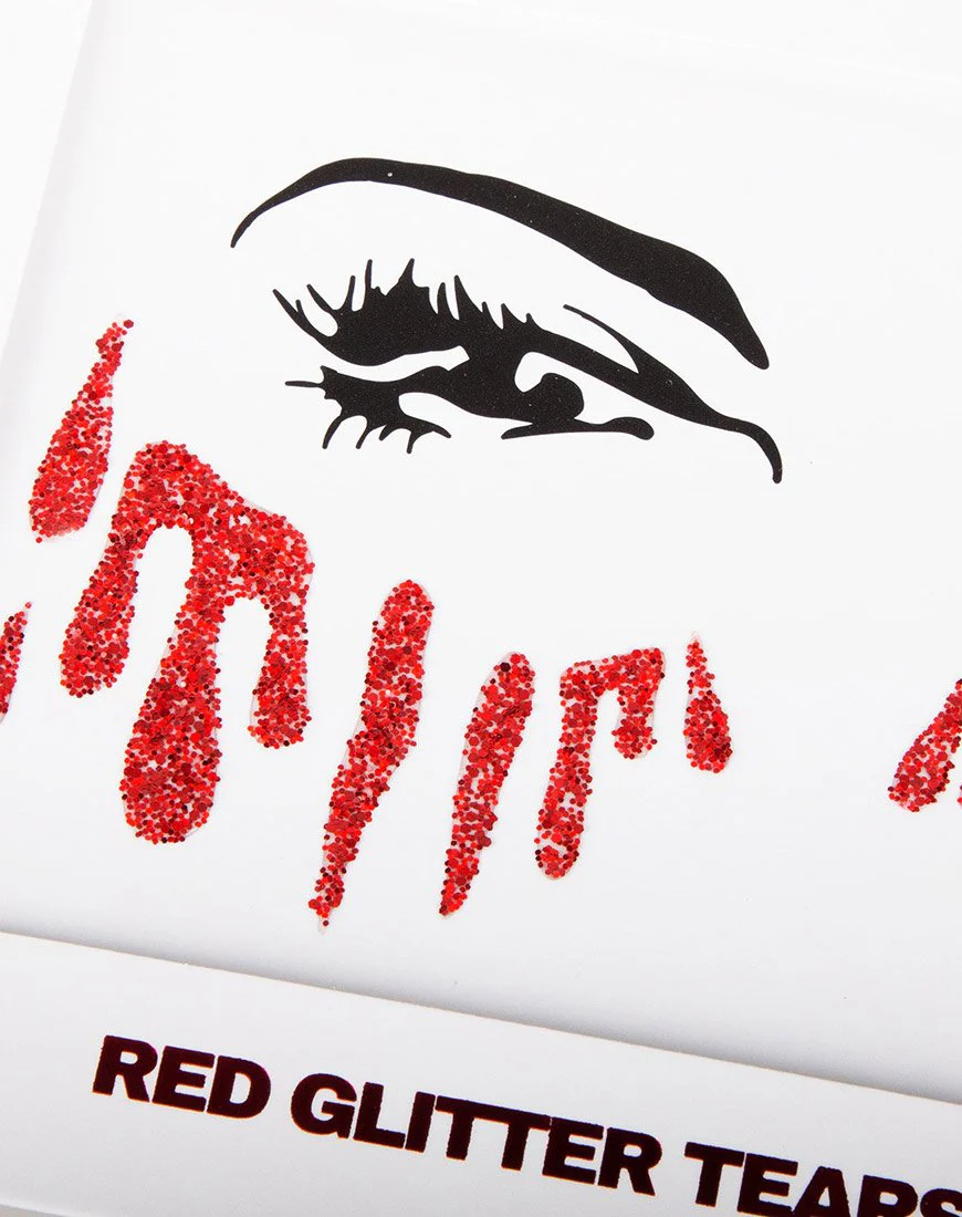 Red Blood Glitter Tear Sticker by Gypsy Shrine - Image 2