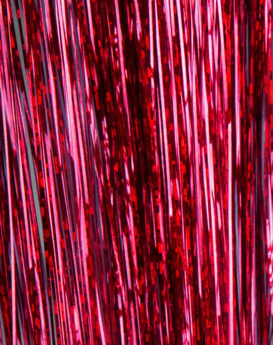 Red Tinsel Hair Extension by Shrine - Image 2