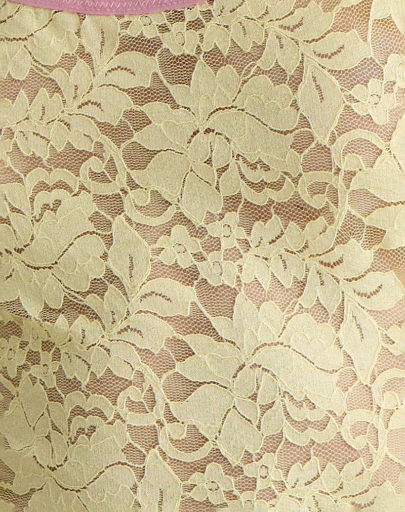 Redum Cami Top in Yellow Lace - Image 6