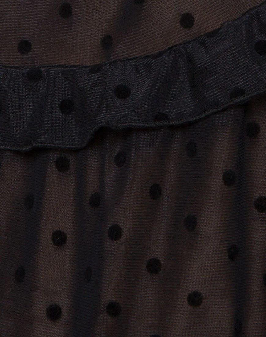 Remy Midi Dress in Polka Net black - Image 5