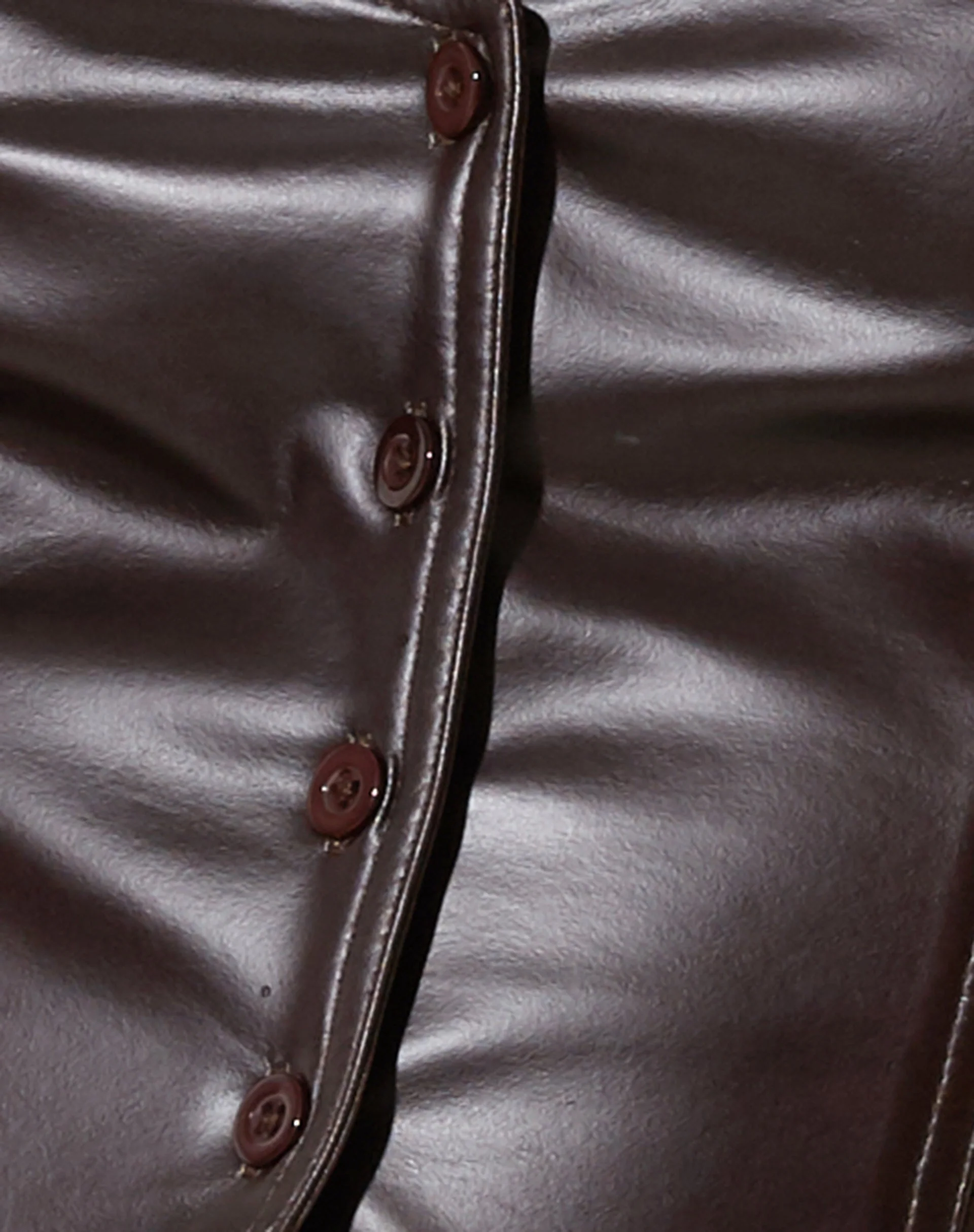 Rena Corset Top in PU Ombre Brown - Image 5